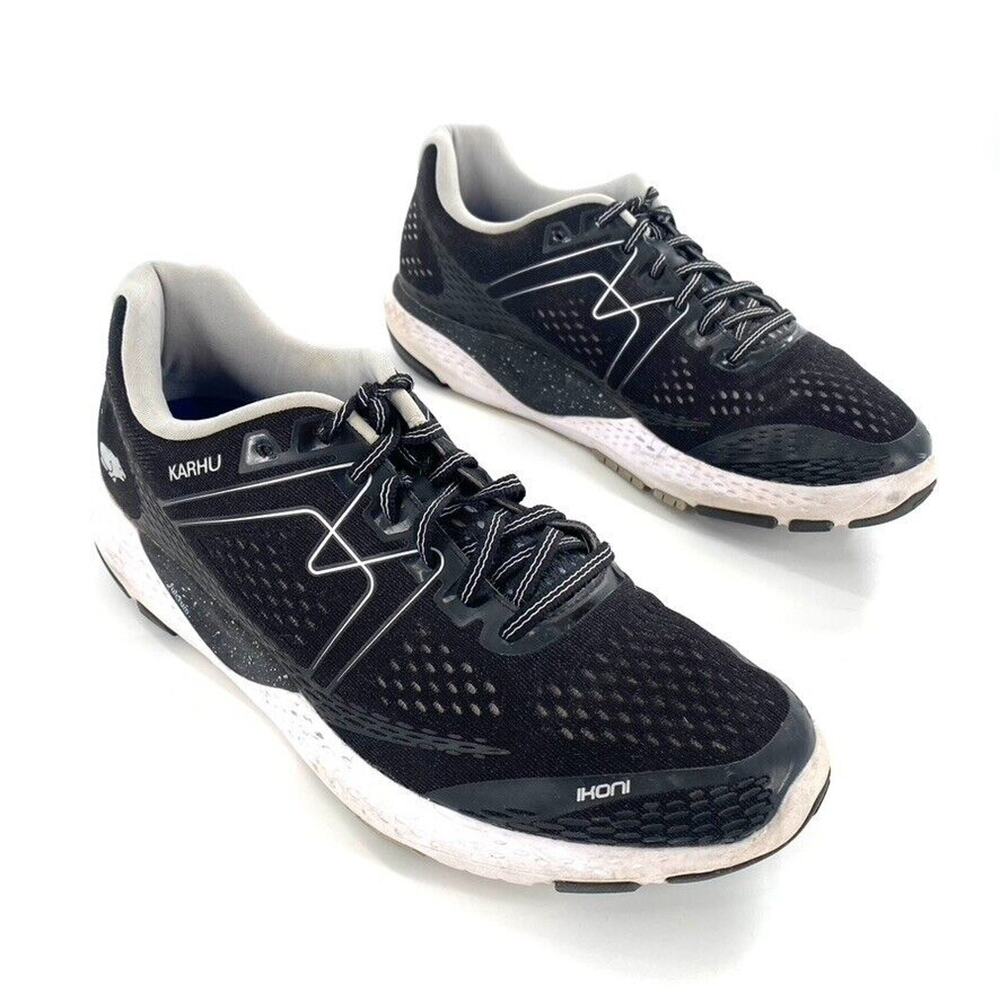 Karhu Ikoni Ortix Womens Mesh Sneakers Trainers Running Shoe Black White Sz 10.5
